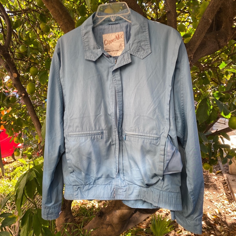 Clipper mist mens vintage polyester jacket.